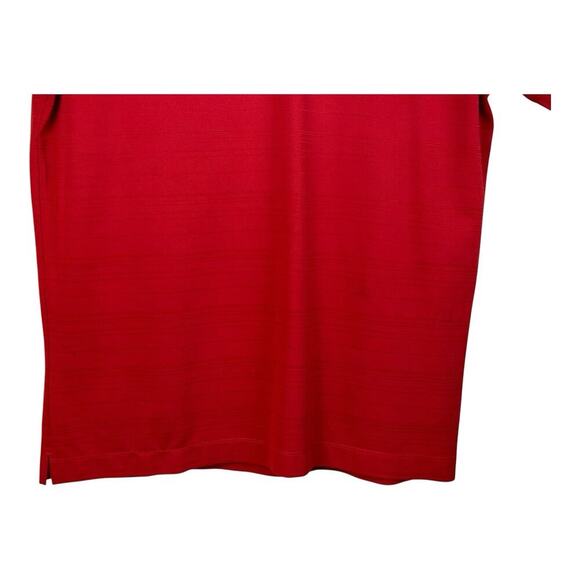 Nike Golf Polo Shirt Mens L Red Dri Fit Performance Golf Embroidered Sleeve Logo - Picture 4 of 14